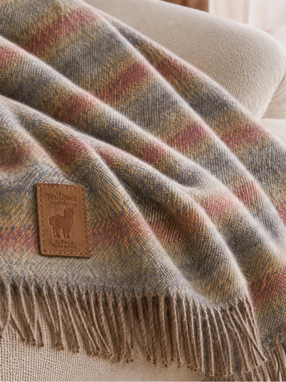 TEX ALPACA Wool Handmade Reversible Peruvian Blanket Woven Throw #0715266